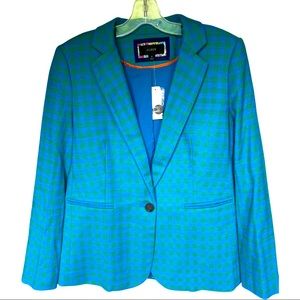 J.CREW Parke Colorful Gingham Blazer In Deep Blues